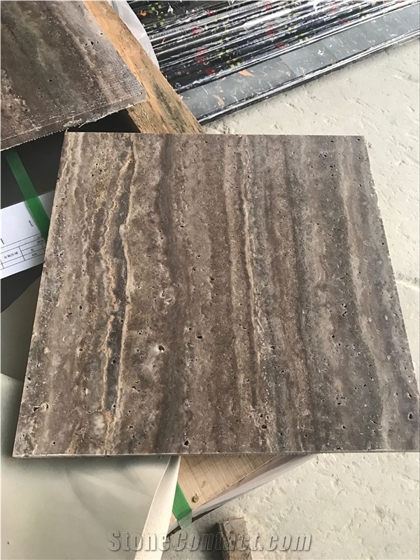 Kashan Silver Travertine Tiles & Slabs French Pattern Paving Stone