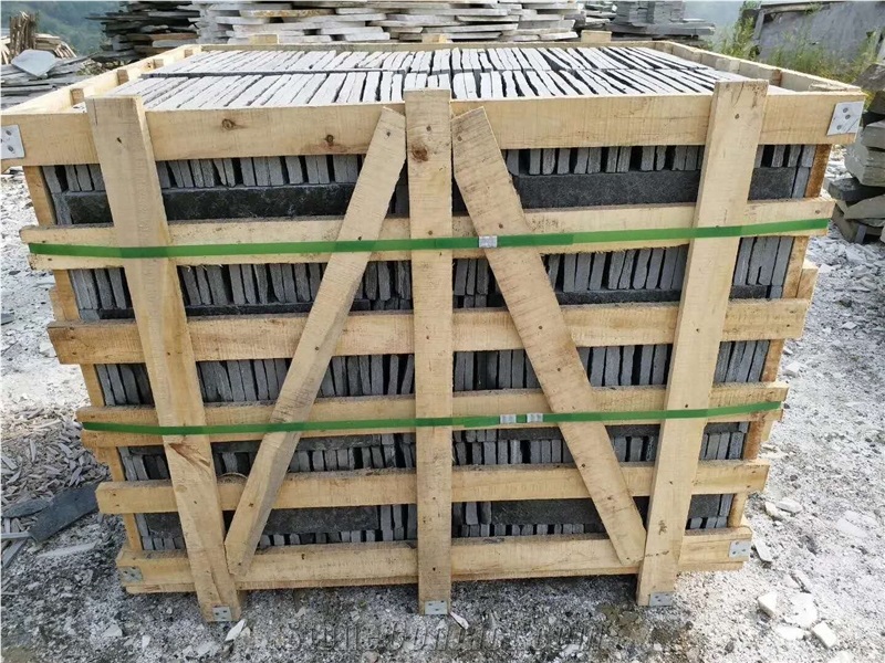China Black Slate Culture Stone Ledge Stone Wall Claddings
