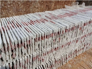 China Pink Quartzite Wall Claddings Stacked Stone Veneer,Corner Stone