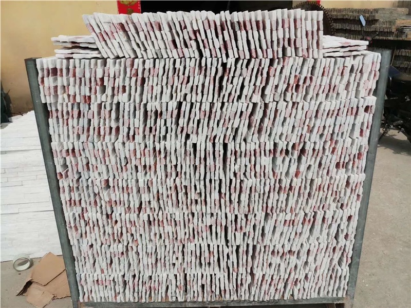 China Pink Quartzite Wall Claddings Stacked Stone Veneer,Corner Stone