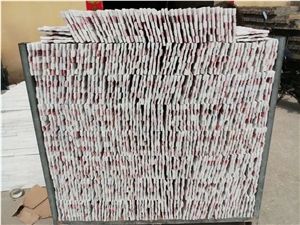 China Pink Quartzite Wall Claddings Stacked Stone Veneer,Corner Stone