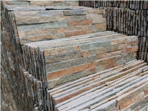 China Rusty Quartzite Culture Stone Wall Claddings Ledge Stone
