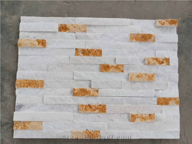 China White Quartzite Culture Stone Wall Claddings Lede Stone