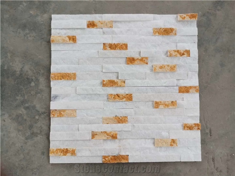 China White Quartzite Culture Stone Wall Claddings Lede Stone