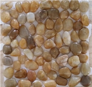 Brown River Stone Mosaic,Pebble Walkway,Garden Cobbles