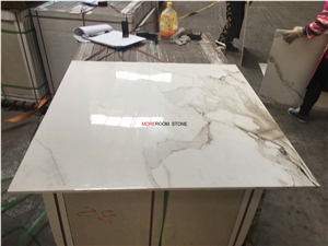 32x32 Calacatta Gold Marble Porcelain Tile