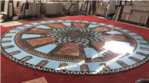 Customized Marble Floor Medallion Round Medallion Marble Tile Inlay