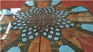 Customized Marble Floor Medallion Round Medallion Marble Tile Inlay