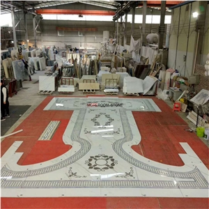 Customized Marble Floor Medallion Round Medallion Marble Tile Inlay