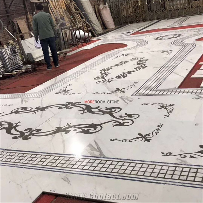 Customized Marble Floor Medallion Round Medallion Marble Tile Inlay