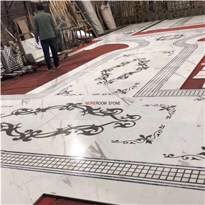 Customized Marble Floor Medallion Round Medallion Marble Tile Inlay