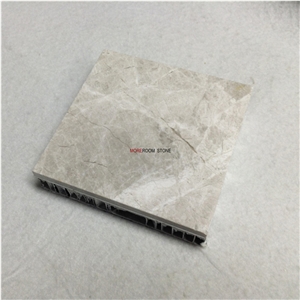Lightweight Natural Grey Marble Honeycomb Panels for Outdoor or Indoor Wall Design