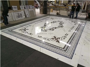 Waterjet Carpet Design Marble Floor Medallions