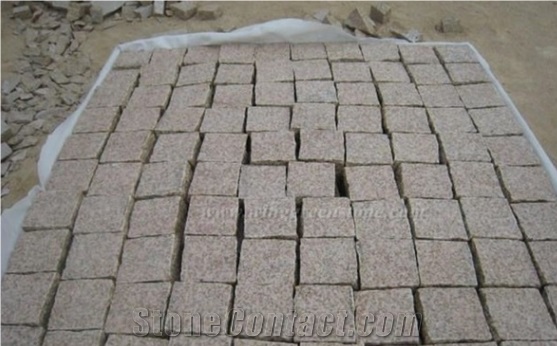 Exterior G682 Granite Paving Stone Yellow Granite Cube Stone for Floor