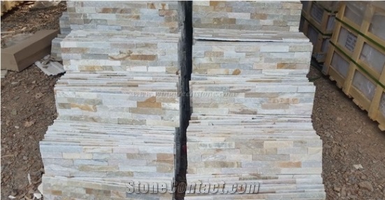 Yellow Slate Cultured Stone for Wall Cladding