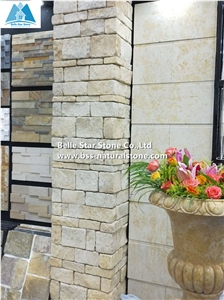 Beige Limestone Ashlar Wall Cladding,Field Stone Veneer,Loose Ledge
