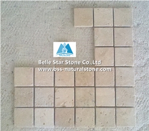 Beige Travertine Backsplash Mosaic,Wall / Floor Mosaic,Stone Mosaic