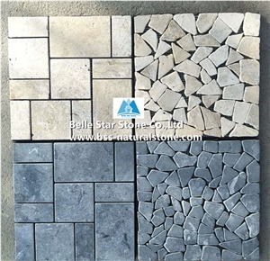 Beige Travertine Stone Mosaic Tiles,Wall Mosaic,Floor Mosaic Pattern