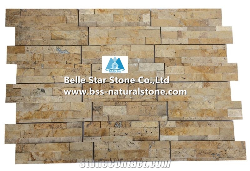 Beige Travertine Z Stone Panels,Marble Culture Stacked Stone Veneer