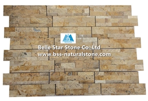 Beige Travertine Z Stone Panels,Marble Culture Stacked Stone Veneer