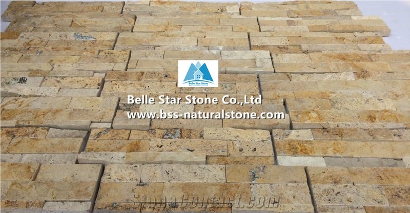 Beige Travertine Z Stone Panels,Marble Culture Stacked Stone Veneer