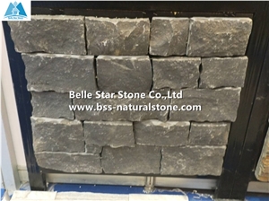 Black Limestone Ashlar Stone Veneer,Split Face Culture Leger Stone