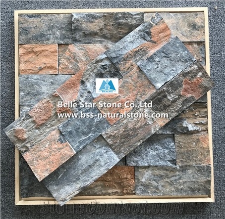 Black Limestone Skin Culture Stacked Stone Veneer,Ledger Stone Panels
