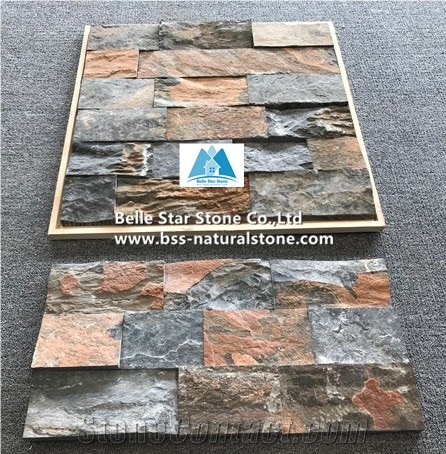 Black Limestone Skin Culture Stacked Stone Veneer,Ledger Stone Panels