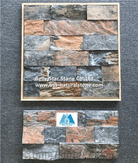 Black Limestone Skin Culture Stacked Stone Veneer,Ledger Stone Panels