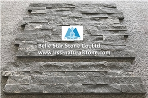 Black Limestone Z Stone Cladding,Culture Stacked Stone Veneer Panels