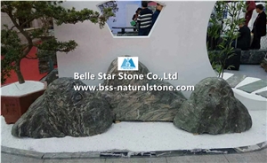 Black Marble Landscaping Rock Stone Boulders,Garden Yard Decor Stone