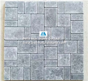Blue Limestone Mosaic Tiles,Wall Mosaic,Floor Mosaic,Backsplash Mosaic