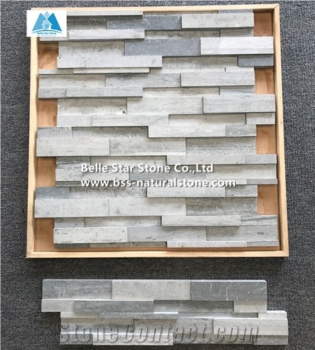 Blue Marble 3d Ledger Panels,Backsplash Stacked Culture Stone Cladding