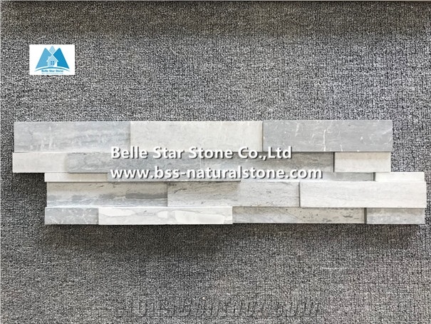 Blue Marble 3d Ledger Panels,Backsplash Stacked Culture Stone Cladding