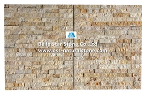 China Travertine Culture Stacked Stone,Beige Ledgestone Veneer Panels