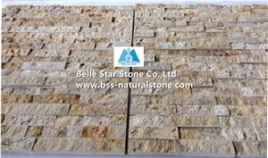 China Travertine Culture Stacked Stone,Beige Ledgestone Veneer Panels