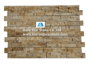 China Travertine Z Stone Cladding,Limestone Culture Ledge Stone Veneer