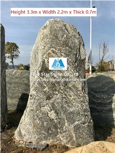 Granite Landscaping Boulders with Curved Words,Stone Gate Boulders