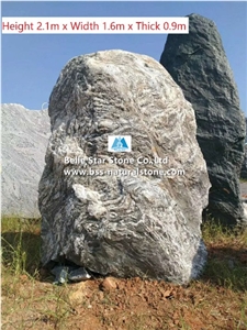 Granite Landscaping Boulders with Curved Words,Stone Gate Boulders