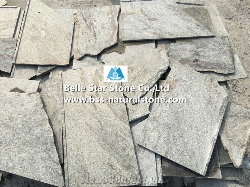 Green Quartzite Tumble Irregular Random Flagstone Patio Walkway Pavers