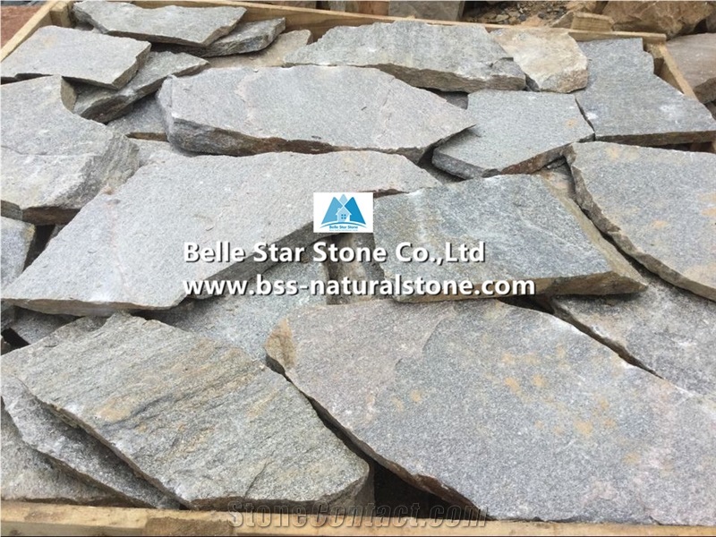Green Quartzite Tumble Irregular Random Flagstone Patio Walkway Pavers