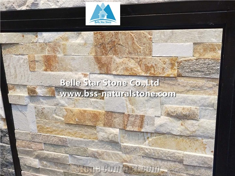 New Oyster Quartzite Split Face Culture Stone Cladding,Ledge Stone