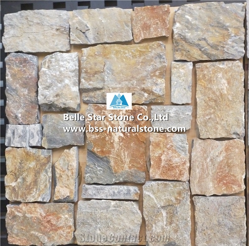 Oyster Quartzite Field Ashlar Stone Veneer,Loose Culture Ledge Stone
