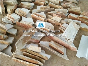 Oyster Quartzite Random Flagstone Wall Cladding,Irregular Flagstones