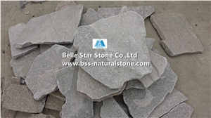 Pink Quartzite Tumbled Irregular Random Flagstones Pavers,Crazy Stone