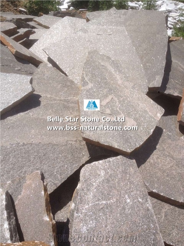Pink Quartzite Tumbled Irregular Random Flagstones Pavers,Crazy Stone