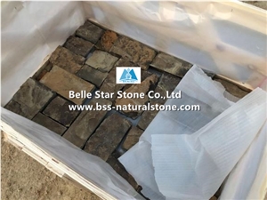 Rust Brown Limestone Ashlar Stone Veneer,Loose Split Face Ledge Stone