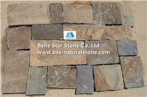 Rust Brown Limestone Ashlar Stone Veneer,Loose Split Face Ledge Stone