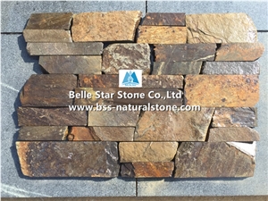 Rust Limestone Field Stone Veneer,Loose Ledge Stone,Ashlar Thin Veneer