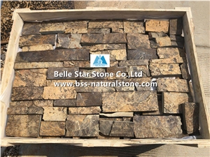Rust Limestone Split Face Field Stone Veneer,Loose Wall Ledgestone